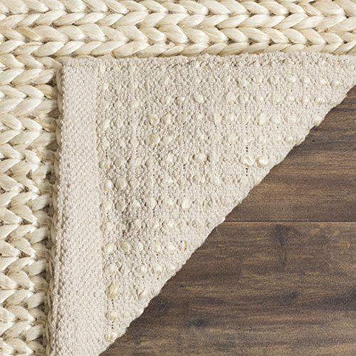 SAFAVIEH Natural Fiber Collection Runner Rug - 2'6" x 10', Cream, Sisal, Woven Design with Border (NF525A) - color: Creme, size: 2'6" x 10' (Runner)