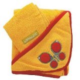 Kalencom Butterfly Hooded Towel and Washcloth Set Yellow