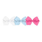 Wee Ones Girls' 3 Classic Grosgrain Hair Bows, Mini, Assorted