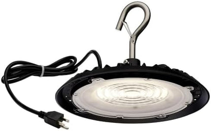 Satco 65/962 Hi-Pro 8-Inch Round LED Shop Light, UFO Utility Light, 60 Watts, Black