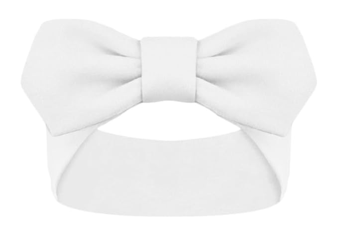 Creative Knitwear Washington Huskies Infant Girls White Solid Hair Knot Headband Embroidered Logo - Size Newborn - 4T