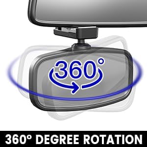 360-Degree Baby Car Mirror for Rear-Facing Seats,Kids Safety Mirrors with Tool-Free Installation,Kids Rear View Mirror BPA-Free Shatterproof & ASTM Certified (Adjustable 14"-22") (2 Pack)
