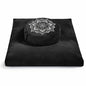 Meditation Cushion Set Zafu & Zabuton – Buckwheat Hull & Memory Foam, Adjustable Floor Pillow for Yoga, Meditation & Sitting, Removable Velvet Cover (Classic Black) - color: Classic Black