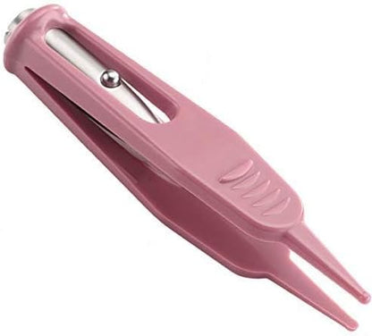 Infant Nose Cleaning Tweezer with LED Light Round-Head Safe and Effective Clip Care Ear Nose Navel Clean Tool Nipper Plier Pincet Forceps for Relieves Stuffy Nose