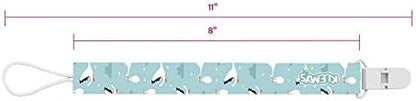 Baby Pacifier Clips, 4 Pack Binky Paci Holder and Leash Unisex for Boys and Girls Fits for Most Pacifier, Binkie Styles & Baby Teethers & Toys and Gift Universal Fit