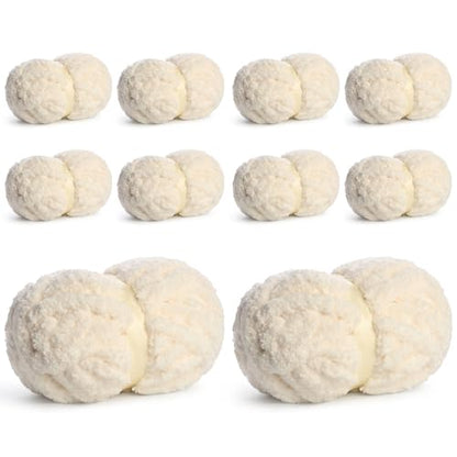 10 Pack Jumbo Chenille Yarn for Crocheting, #10 Super Bulky Baby Soft Yarn for Hand Knitting, 220 yds /70.5 oz Fluffy Chunky Knit Throw Blanket Yarn (Milky White) - color: Milky White