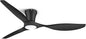 ocioc 52 inch Ceiling Fans with Lights and Remote, Dimmable Ceiling Fans with Reversible Quiet DC Motor, Flush Mount, 3CCT, Black Ceiling Fan for Bedroom Living Room Indoor/Outdoor
