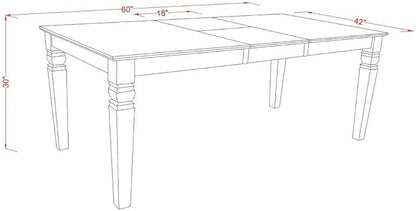 East West Furniture LGDA5-LWH-23 5 Piece Dining Set Contains a Rectangle Kitchen Table with Butterfly Leaf and 4 Polyester Fabric Upholstered Chairs, linen white