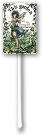 Uptell This Garden is Protected By Fairies Yard Signs with Stakes Aluminum Sign for House/Front Door Outdoor Decoration,Weather Resistant 8x12 Inch