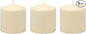 Stonebriar Unscented Pillar Candles – 18 Hour Burn Time, Long-Lasting Wax Candles for Weddings, Holidays, Home Décor & Special Events, Pack of 3, Ivory, 3" x 3"