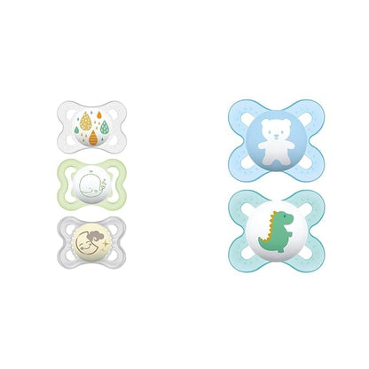 MAM Variety Pack Baby Pacifier, Includes 3 Types of Pacifiers, Nipple Shape Helps Promote Healthy & Original Start Newborn Baby Pacifier, Best Pacifier for Breastfed Babies, Sterilizer Case