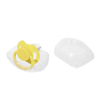 Landofgenie Adult Size Large Shield Pacifiers Bone Shaped Cutie Pacifier Yellow