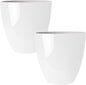 RUBBER BOND Plastic Plant Pots 2 Pack - Modern Indoor/Outdoor Planters for Home Decor - Weather-Resistant Large Flower Pots - Lightweight 12 Inches Tall Planters