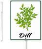 FemiaD Plant Label Signs Planted Herb Garden Markers Waterproof Aluminum Plant Stake Tags Dill Sign for Nursery Indoor Outdoor Garden Decoration 8x12inch