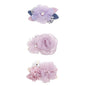Flower Hair Clips Set for Baby Girl Lightweight Floral Hair Bow Accessories with Boutique Fully Lined Alligator Clip 3pcs for Toddler Teens Gifts