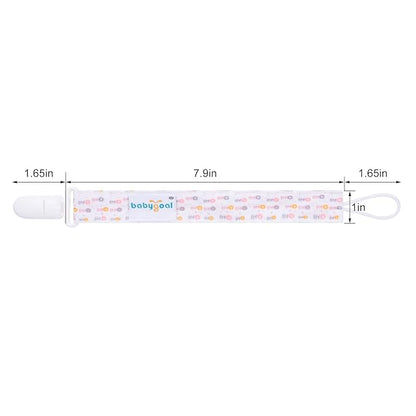 babygoal Pacifier Clips, 6 Pack Binky Paci Holder Leashes Fits for Most Baby Pacifiers and Binkies