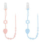 Strawberry Silicone Baby Pacifier Leashes Pink Blue