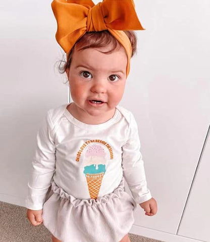 KIDOCHEESE Hairband, Baby Girl Nylon Headbands with Bows, Handmade Hairbands Elastics Hair Accessories for Newborn Infant Toddlers Kids, 5 Pcs (KK69-06)