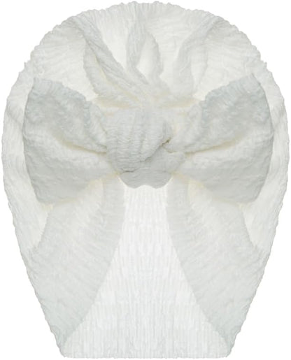 Newborn Babies Headwrap Hat Infant Toddler Cotton Soft Cute Nursery Beanie Headbands Top Bowknot Cap