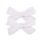 3.2 Inch Linen Baby Girl Hair Clips, Hair Bows for Toddler Kids, Alligator Clip Hair Accessories for Babies, White