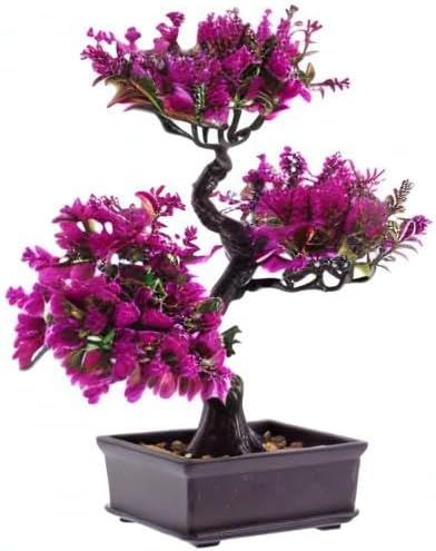 Cabilock Artificial Bonsai Tree, Small Fake Potted Bonsai Plants Decoration, Simulation Faux Greenery Plants Decor, Desktop Realistic Welcoming Pine Ornament for Home Office Entryway Chests Decor