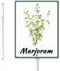 FemiaD Plant Label Signs Planted Herb Garden Markers Waterproof Aluminum Plant Stake Tags Marjoram Sign for Nursery Indoor Outdoor Garden Decoration 8x12inch
