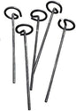 Sandbaggy 6-inch Circle Top Pins - Landscape Staples (Galvanized) - Garden Stakes for Landscaping, SOD - Heavy Duty Ground Stakes, Lawn Turf Spikes, Christmas Decorations, Weed Mats (25 Pins)