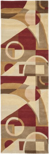 SAFAVIEH Rodeo Drive Collection Runner Rug - 2'6" x 8', Beige & Multi, Handmade Mid-Century Modern Abstract Wool, Ideal for High Traffic Areas in Living Room, Bedroom (RD845A) - color: Beige/Multi, size: 2'6" x 8' (Runner)