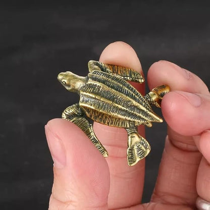 3Pcs Brass Turtle Statue Figurine Decor, Retro Mini Copper Snail Statue Home Decoration for Living Room and Desk, Outdoor Pond Garden Lawn Decor Landscaping,Landscape Animal Statue