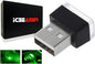 ICBEAMER USB Interface Miniature Night Light 1-Pack (Green) | Universal Plug-in LED for Car Interior and Trunk Ambient Atmosphere