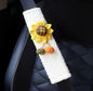 Car Seat Belt Cover Stocking Stuffers Cute Creative Toy Flower Cloud Duck Safety Seatbelt Shoulder Pad Auto Accessory Neck Cushion Protector Seatbelt Shoulder Protector Nice Gift (Sunflower)