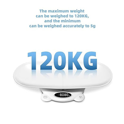 Ellie Digital Baby Scales, Multi-Function Scale for Infant, Toddler & Pet, LED Display Weighing Scale for Newborns, Cats & Dogs, Large Capacity for Family Weight Tracking at Home