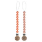 Silicone Pacifier Clip Holder for Baby, Fits Most Pacifier Styles, BPA-Free, 2 Pack (Peach & Pink)