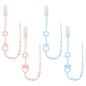 Bear Elephant Silicone Baby Pacifier Leashes Pink Blue