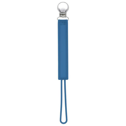 Three Little Tots All Silicone Modern, Short and Safety Tested Pacifier Clip (Blue, Classic)