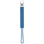 Three Little Tots All Silicone Modern, Short and Safety Tested Pacifier Clip (Blue, Classic)