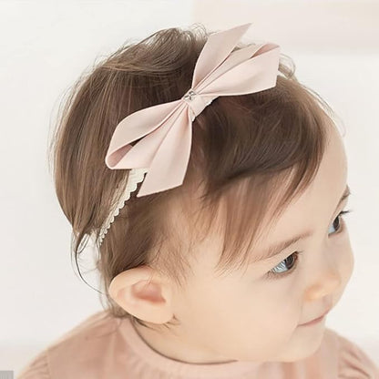 Bethynas Baby Girls Cute Bow-knot Headband Soft Lace Floral Hairbands Newborn Infant Toddlers Kids Hair Accessories (Style 6)