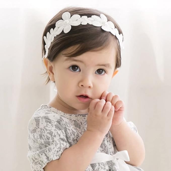Bethynas Baby Girls Cute Bow-knot Headband Soft Lace Floral Hairbands Newborn Infant Toddlers Kids Hair Accessories (Style 9)