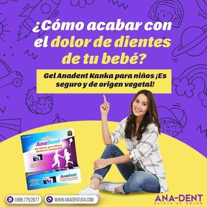 Children's Anadent Gel for Toothache & Gum Pain, Instant Pain Relief Gel for Kids & Babies, Made with Eugenol Plant-Based Ingredient to Relieve Teething Pain or Toothaches, 7g (0.25 oz)