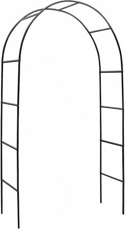 Garden Arch, Outdoor Flower Garden Arch Trellis, Sturdy Steel Arbor for Climbing Plants, Wedding Decoration, 7'8" H x 4'5" W, Dark Green