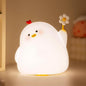 AVEKI Kids Night Lights, Portable Bright Chick Night Light for Nursery and Kids Room, 3 Levels Dimmable Small Touch Lamp, Rechargeable Led Silicone Nightlight for Baby, Little Girl Gifts