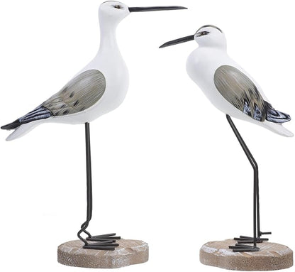 ARTIBETTER 2pcs sea Bird Figurine Nautical Statue Seagull Figurine Decorations Garden Bird Statue Coastal Beach Home Table Decorations Nautical Gifts Light Seagull Figures Brown Seagull Sculpture