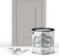 ALL-IN-ONE Paint, Durable cabinet and furniture paint. Built in primer and top coat, no sanding needed. Includes our 30 featured color card - Oxford (neutral gray), Quart