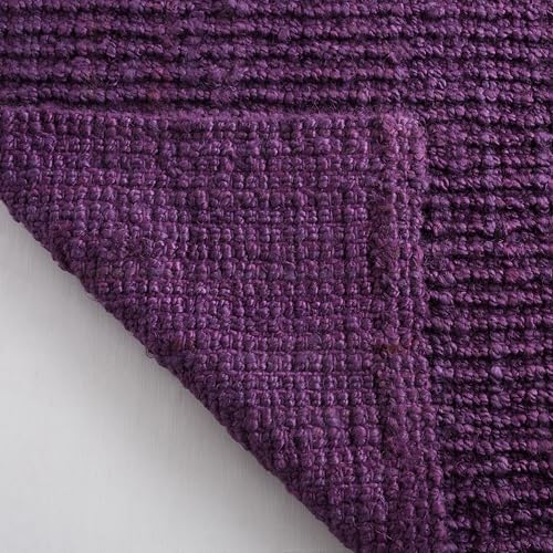 SAFAVIEH Natural Fiber Collection Area Rug - 2'6" x 4', Purple, Handmade Jute, Farmhouse Style, Chunky Textured Thick Pile (NF447B) - color: Purple, size: 2'6" x 4' (Rectangular)