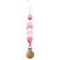 Silicone Pacifier Clips Baby Girl,Crib Pacifier Catcher Keeps Pacifiers, Teethers & Small Toys in Place-Pink