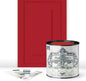 ALL-IN-ONE Paint, Durable cabinet and furniture paint. Built in primer and top coat, no sanding needed. Includes our 30 featured color card - Monarchy (primary red), Quart