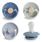 FRIGG SilkySoft Silicone Baby Pacifier 4-Pack Skyline Serenity | Made in Denmark | BPA-Free (6-18 Months)