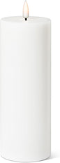 Abbott Collection Wax LED Flameless Pillar Candle - White (3x8 H)