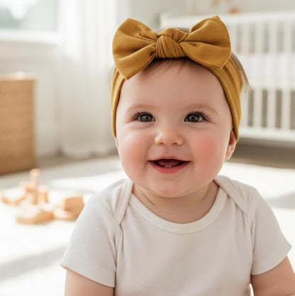 Baby Girl Headbands-Infant,Toddler Cotton Handmade Hairbands with Bows Child Hair Accessories