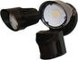 LED Black Motion Sensor 2-Light Bullet Flood Light- 3000K Adjustable Dual Head Outdoor Security Light, Dusk to Dawn, Waterproof, Hardwired Spotlight for Yard, Patio, Garage, Landscape